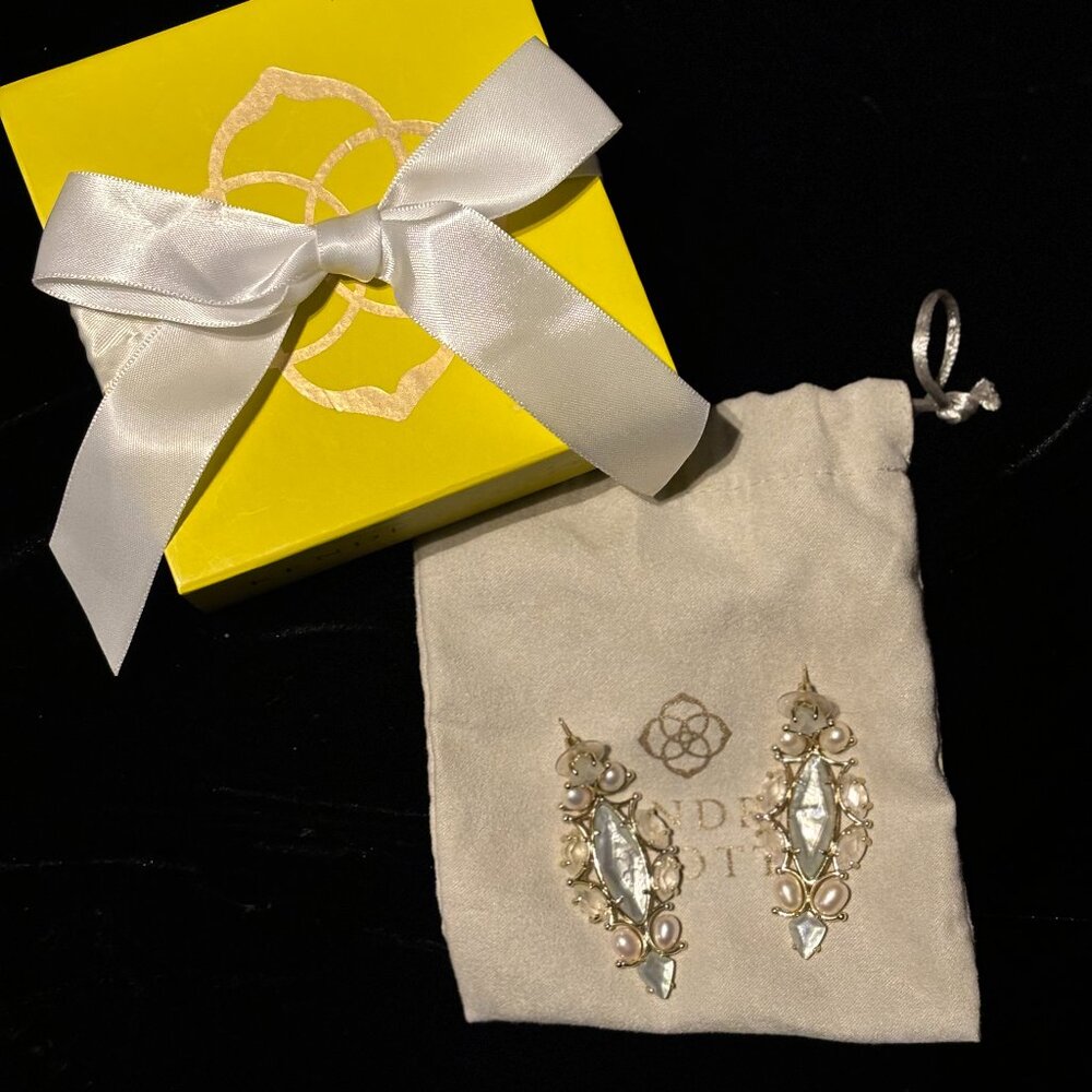 KENDRA SCOTT Rhodium-Plated Cultured Freshwater Pearl & Mother-of-Pearl
